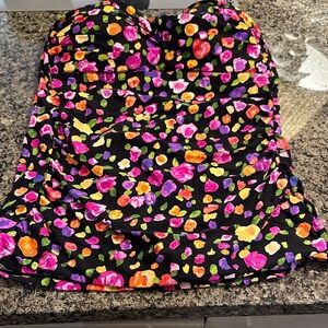 Floral Strapless swim top